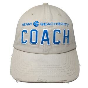 Team Beachbody Coach SC 2018 Baseball Cap Beige One Size Adjustable Distressed